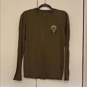 Fitaid Olive Green Long Sleeve Graphic Tee